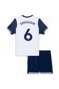 Fotbalové Dres Tottenham Hotspur Radu Dragusin #6 Dětské Domácí Oblečení 2024-25 Krátký Rukáv (+ trenýrky)